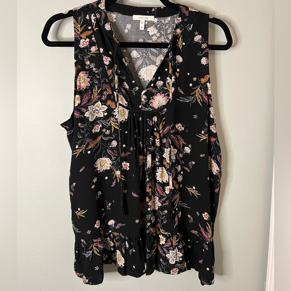 Maurices Tops - Maurices Black Floral Sleeveless Blouse